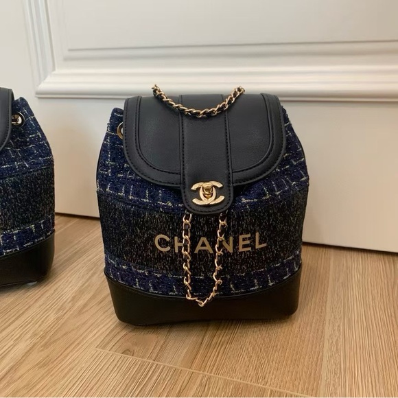 CLEARANCE Chanel VIP Gift Dark Blue Backpack With Chain - Picture 1 of 7
